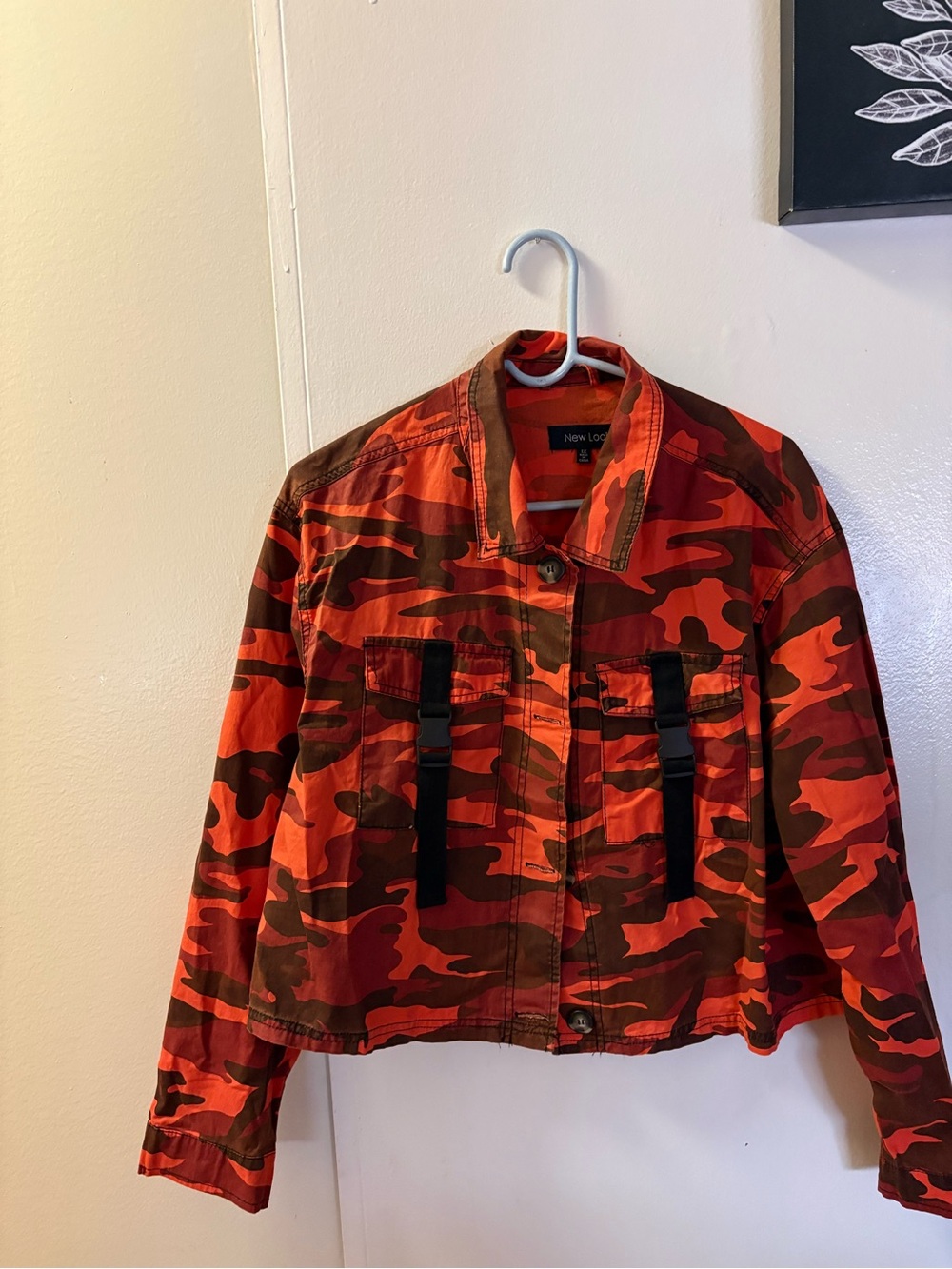 New Look Orange & Brown Camouflage Utility Jacket - Women's